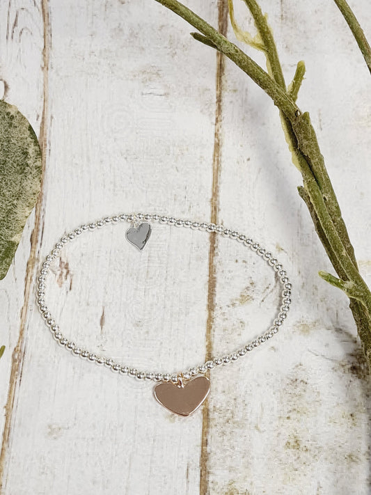 60th Happy Birthday - Sixty - 60th Birthday - Congratulations- Silver Plated Charm Bracelet Heart Charm - 60th gift I Gift for her I 60