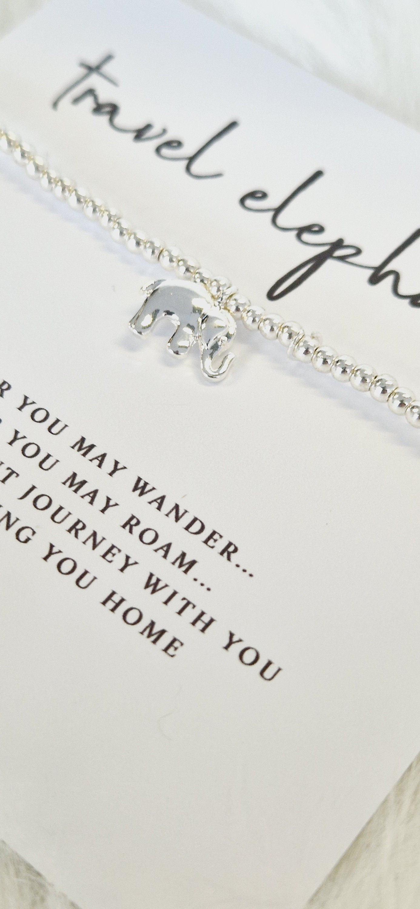 Travel Elephant Silver Plated Bracelet I Elephant Charm I Good Luck Charm I Travelling I Outdoors I Lucky Elephant LUCKY ELEPHANT Bracelet
