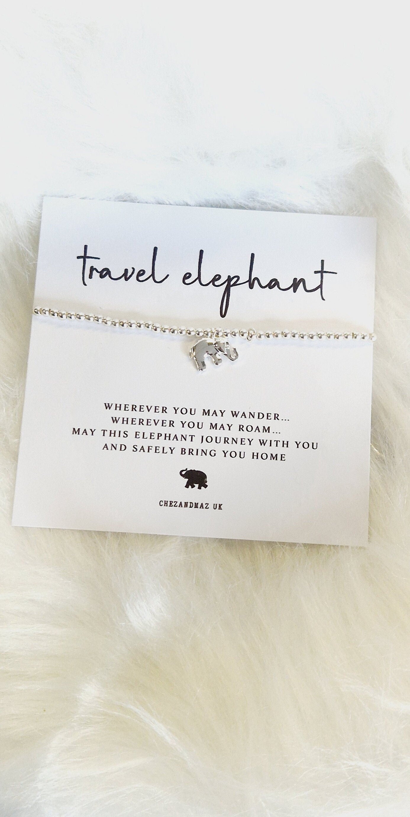 Travel Elephant Silver Plated Bracelet I Elephant Charm I Good Luck Charm I Travelling I Outdoors I Lucky Elephant LUCKY ELEPHANT Bracelet