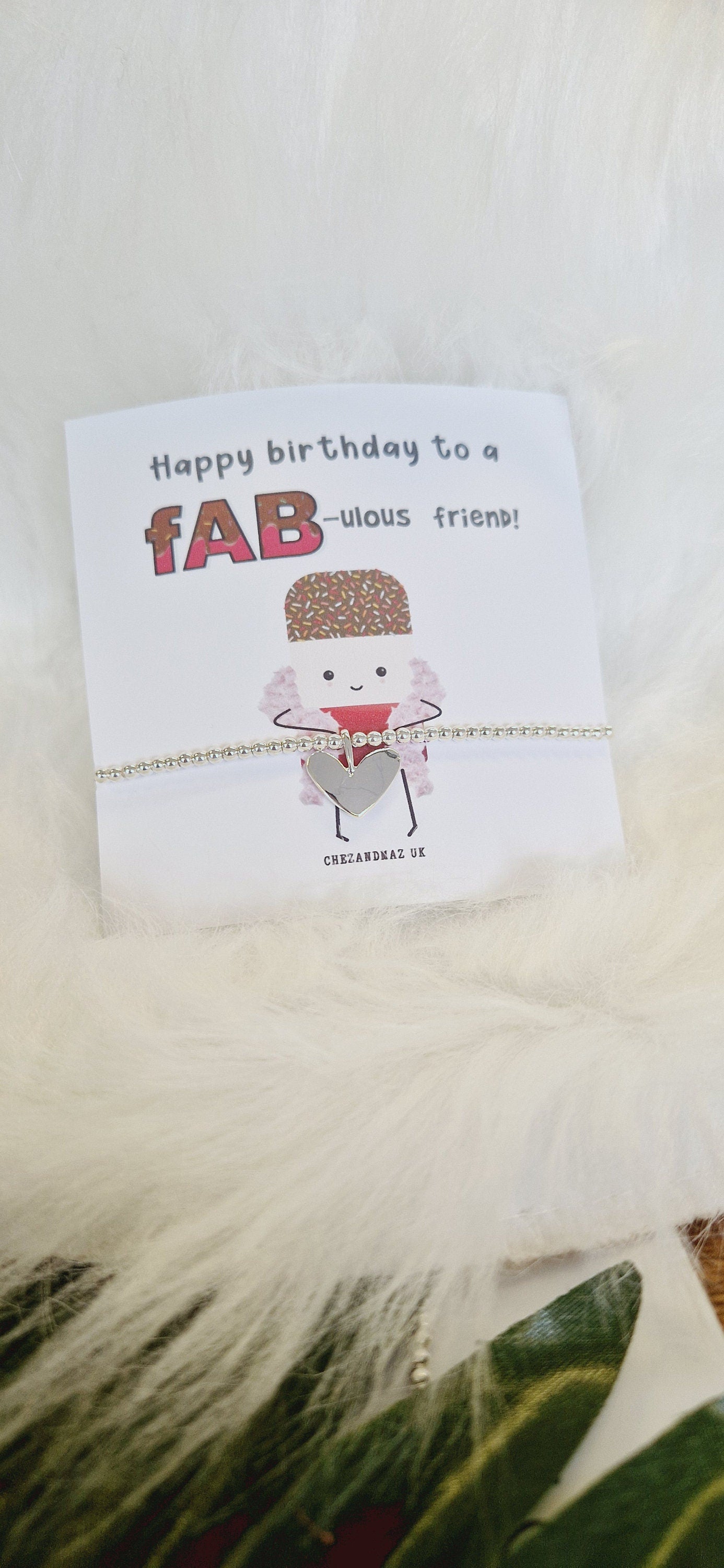 Happy Birthday to a FAB-ulous friend I Fab Bracelet I Birthday Gift I Milestone Birthdays I Funny, Charm Bracelet