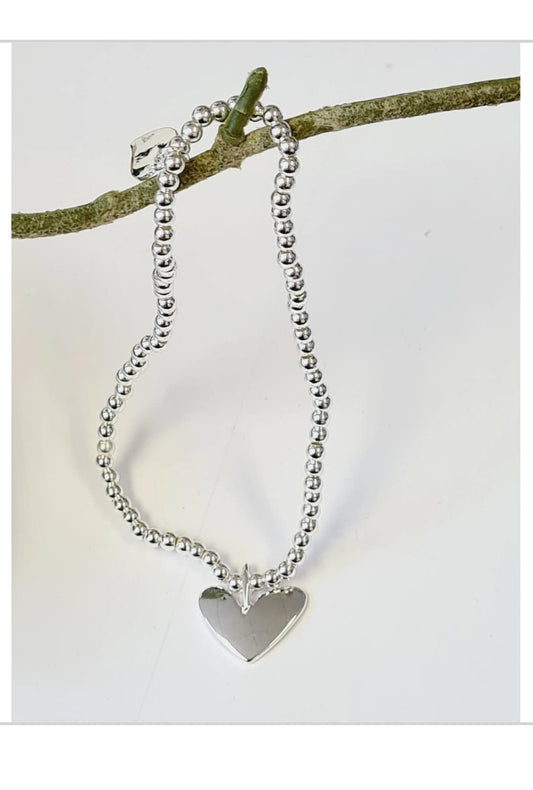 Breathe In the Good Sh*t Bracelet – Silver Plated Funny Quote Gift, Stress Relief Jewellery Silver plated charm bracelet silver heart charm