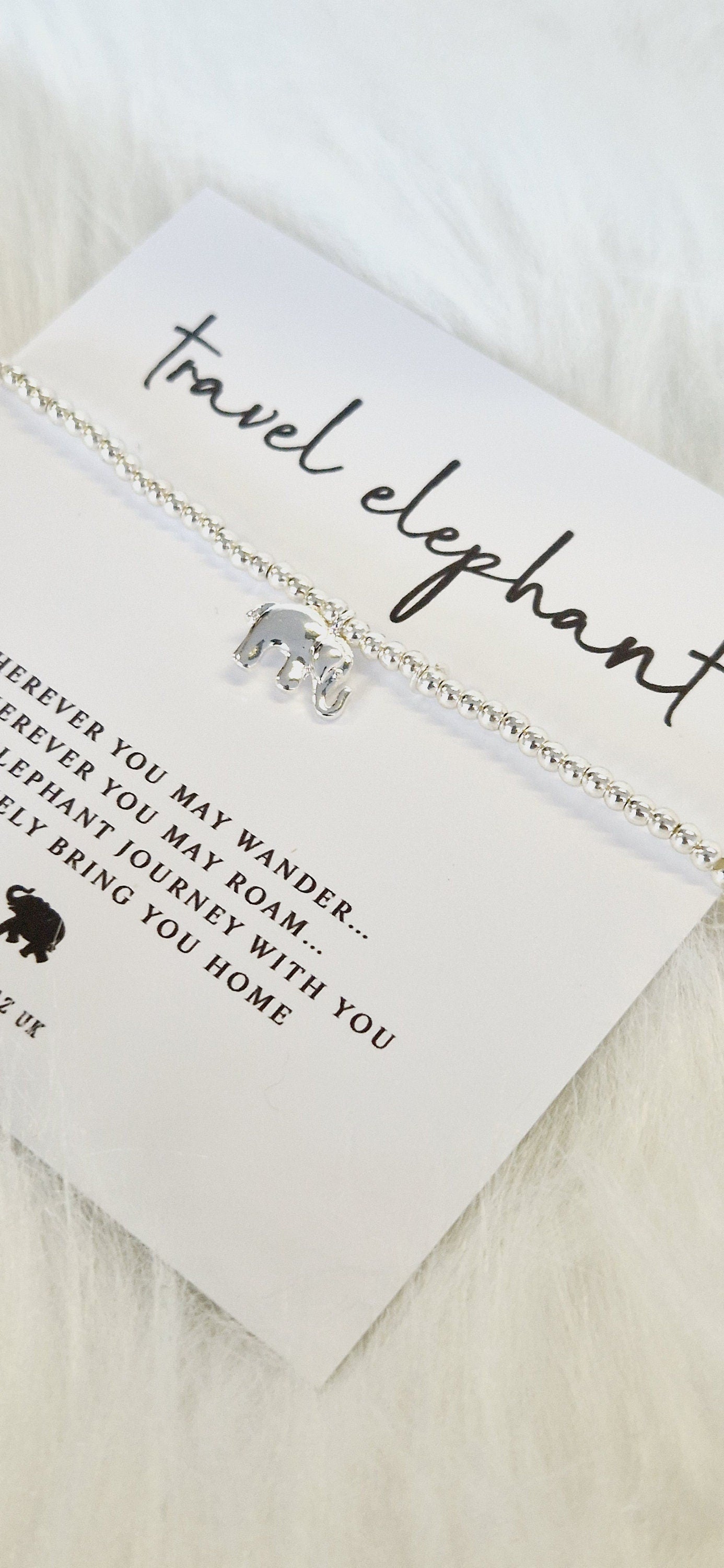 Travel Elephant Silver Plated Bracelet I Elephant Charm I Good Luck Charm I Travelling I Outdoors I Lucky Elephant LUCKY ELEPHANT Bracelet