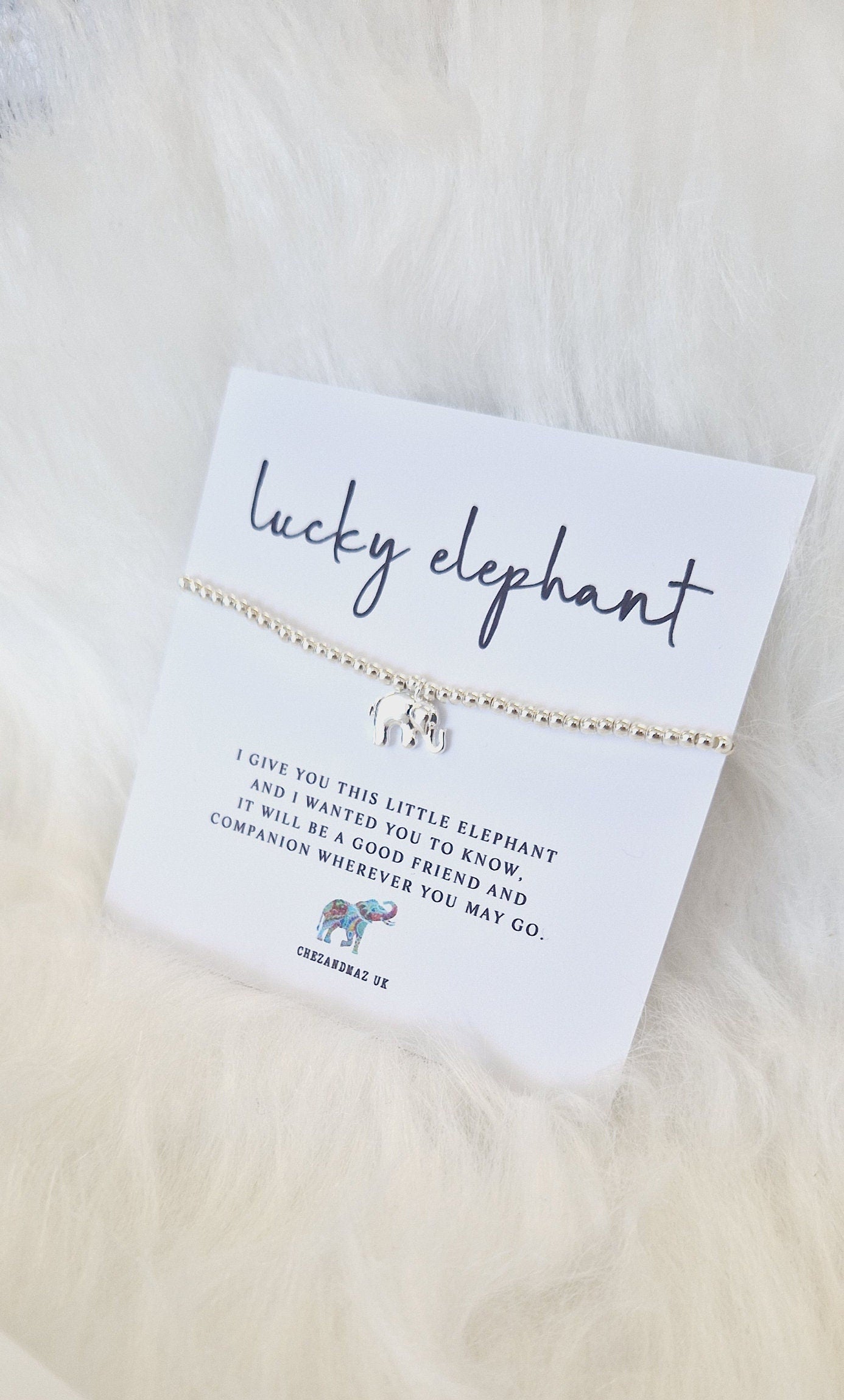 Lucky I Travel Elephant Silver Plated Bracelet I Elephant Charm I Good Luck Charm I Travelling I Elephant Lover I Lucky Elephant I A2