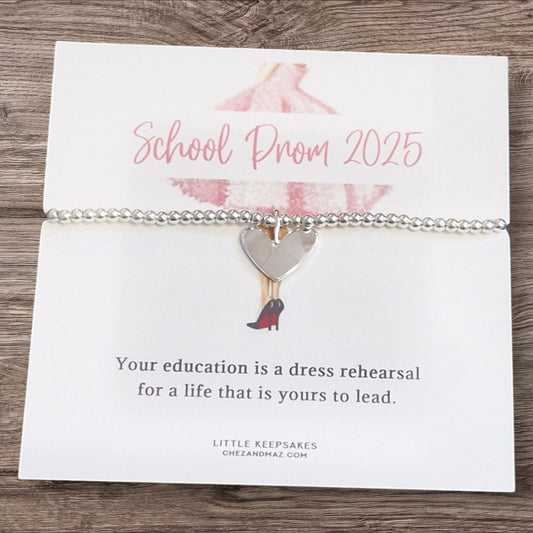 Prom Night Dress Design - School Prom 2025 - Charm Bracelet - School Leavers - Class of 2025 - School Leavers Gift - pm24