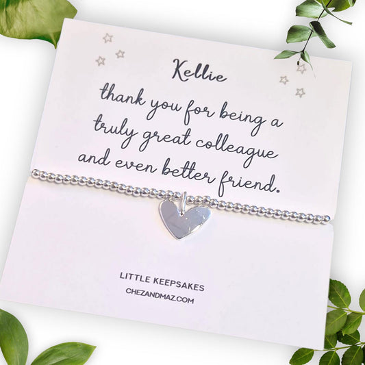 Personalised Truly Great Colleague Friendship Gift | Leaving Gift | Retirement Gift | Work Friend I Silver Plated Charm Bracelet JU77