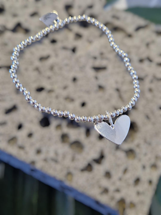 Personalised Retirement Bracelet | Be proud of the Work you Did | Happy Retirement | Silver Plated Charm Bracelet Heart Charm RT400