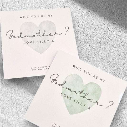 Personalised I Will you be my Godmother Heart Bracelet I Silver Plated I Charm I Bead Bracelet I Gift for Women I Christening I GN9