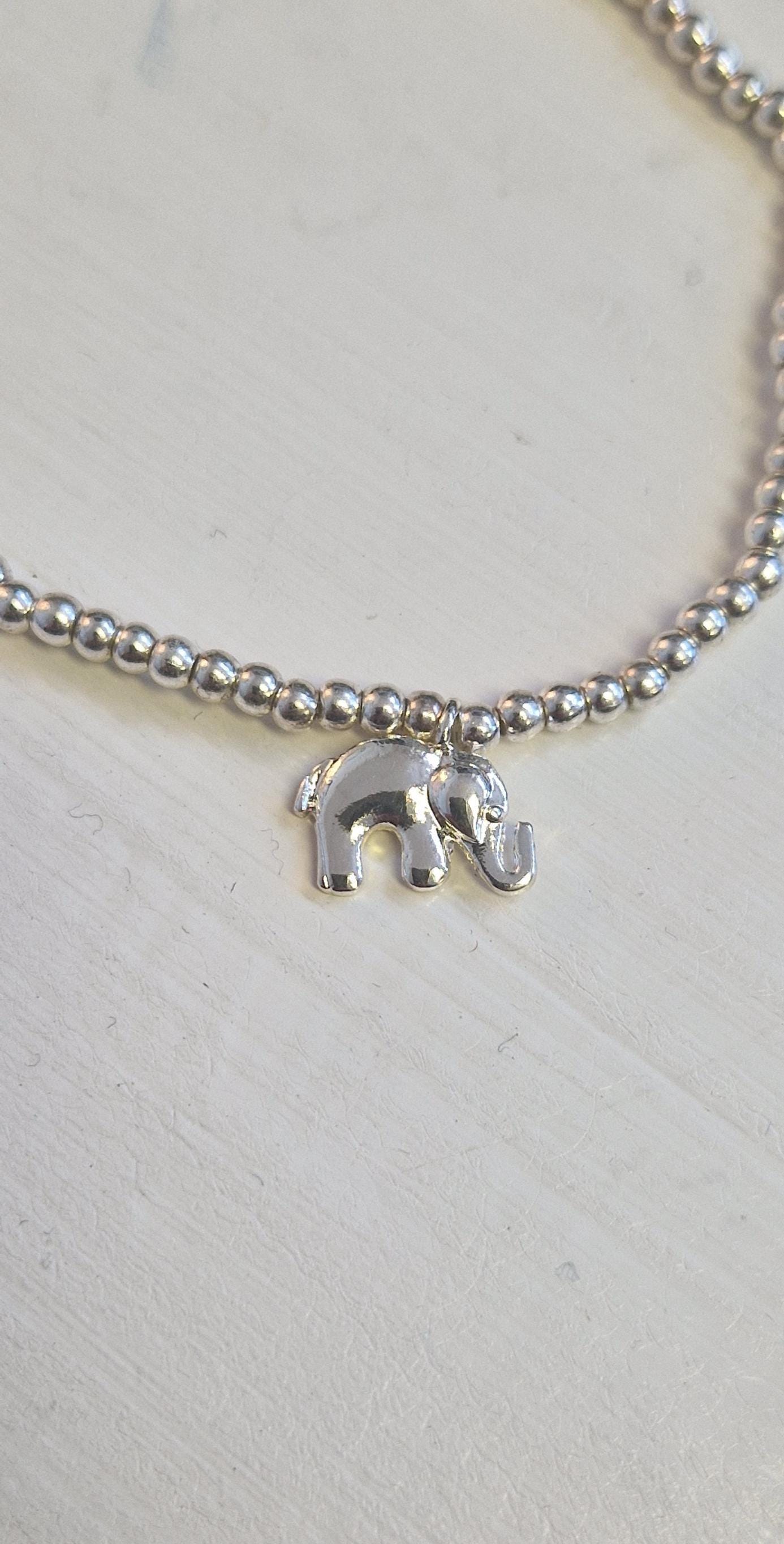 Lucky Elephant Silver Plated Bracelet Personalised I Elephant Charm I Good Luck Charm I Elephant Lover I Friendship I Strength I CC99