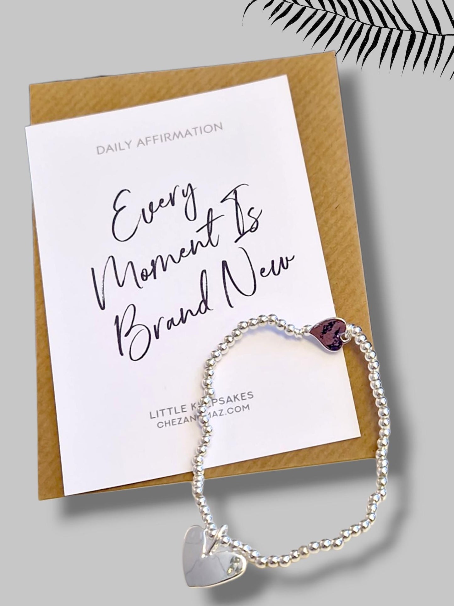 Every Moment Is Brand New I Inspirational Reminder | Daily Affirmation I Silver Plated Bracelet | Friend Gift I Charm I Letterbox Gift |