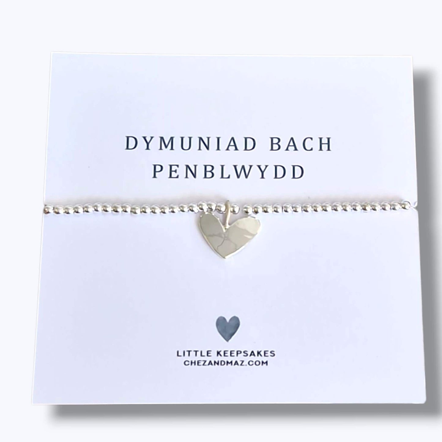 Dymuniad Bach Penblwydd – Welsh Birthday Gift – Handmade Silver Plated Bracelet - Happy Birthday - Celtic Gift - Heart Charm - rt234