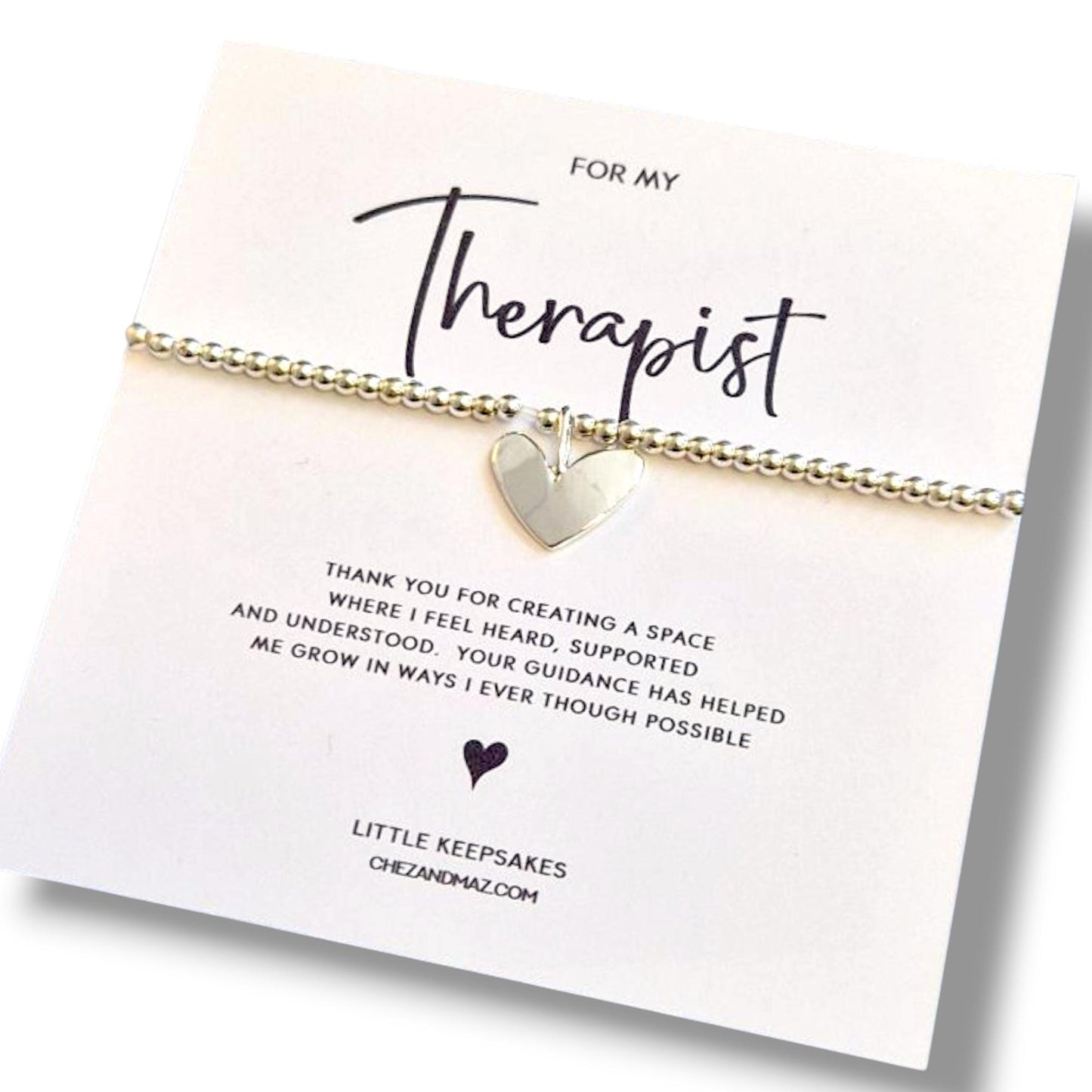 Therapist Gift | Silver Bracelet for Mental Health Professionals | Inspirational Jewellery counsellor | Thoughtful Gift for Therapists