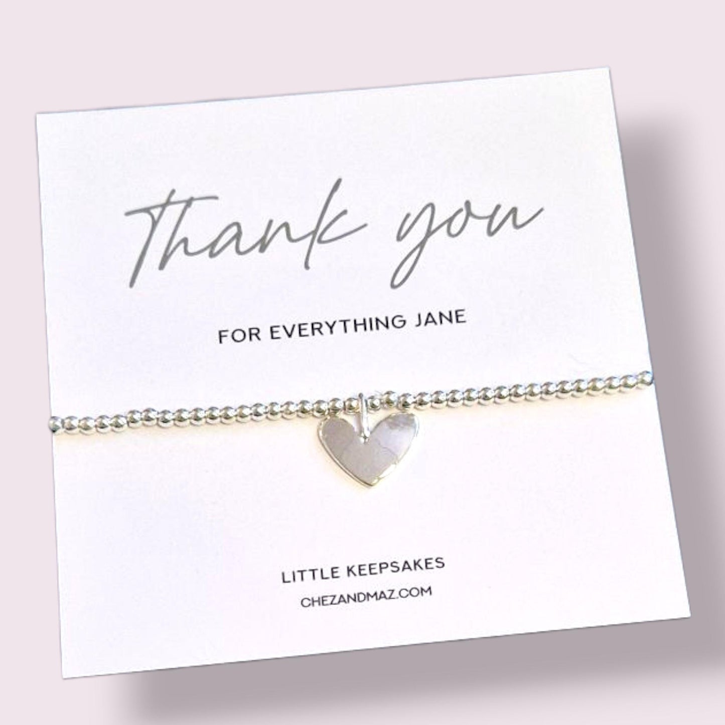 Personalised Thank you for everything | Friend I Colleague I Teacher I Mentor I FamilyI Silver Plated Charm Bracelet JU8