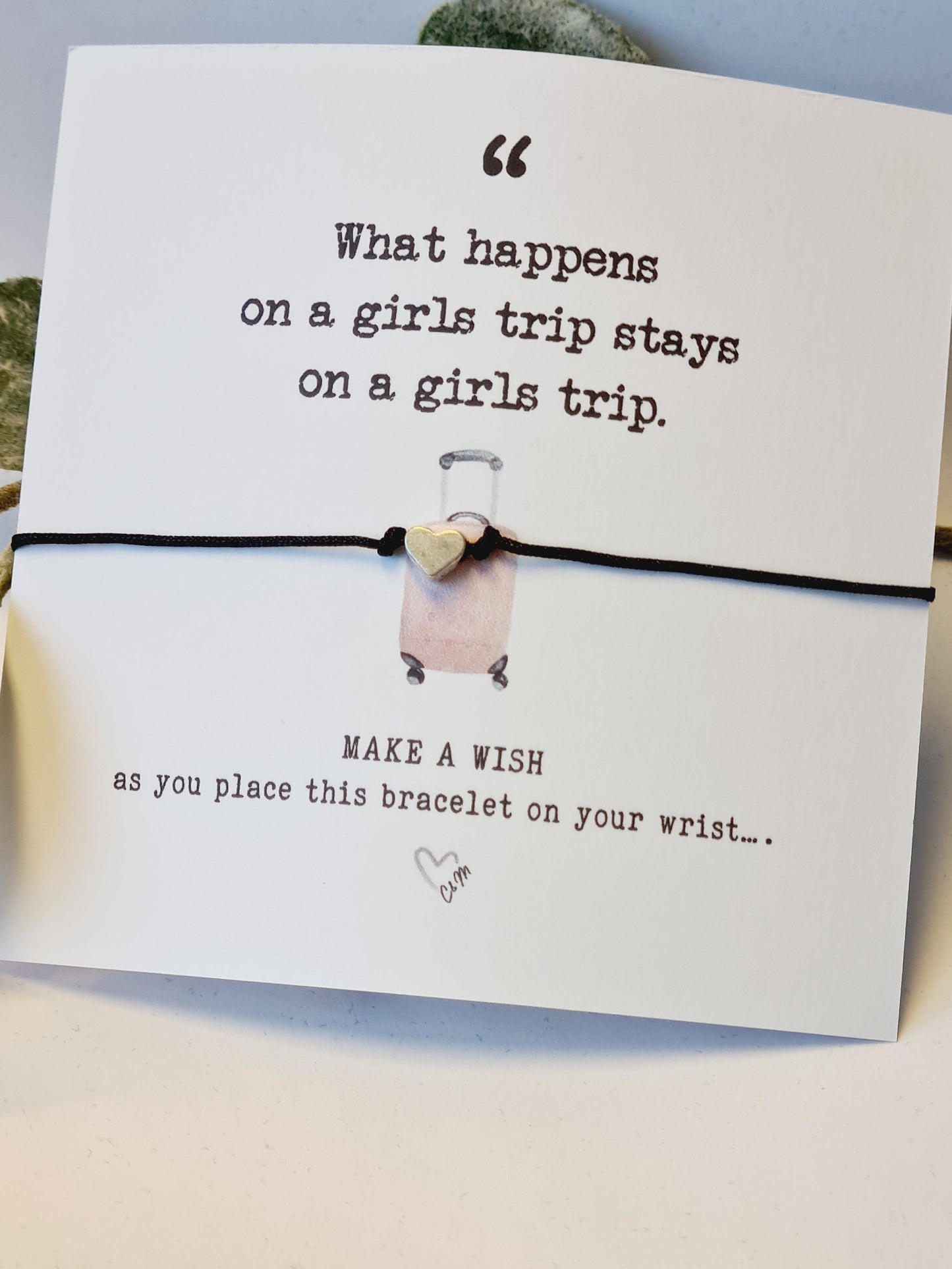 Girls Weekend 2023/24; Girls Getaway Gift; Girls Trip; Wish Bracelet; Girls Road Trip, Wish Bracelet; Girls Weekend Gift -SC46