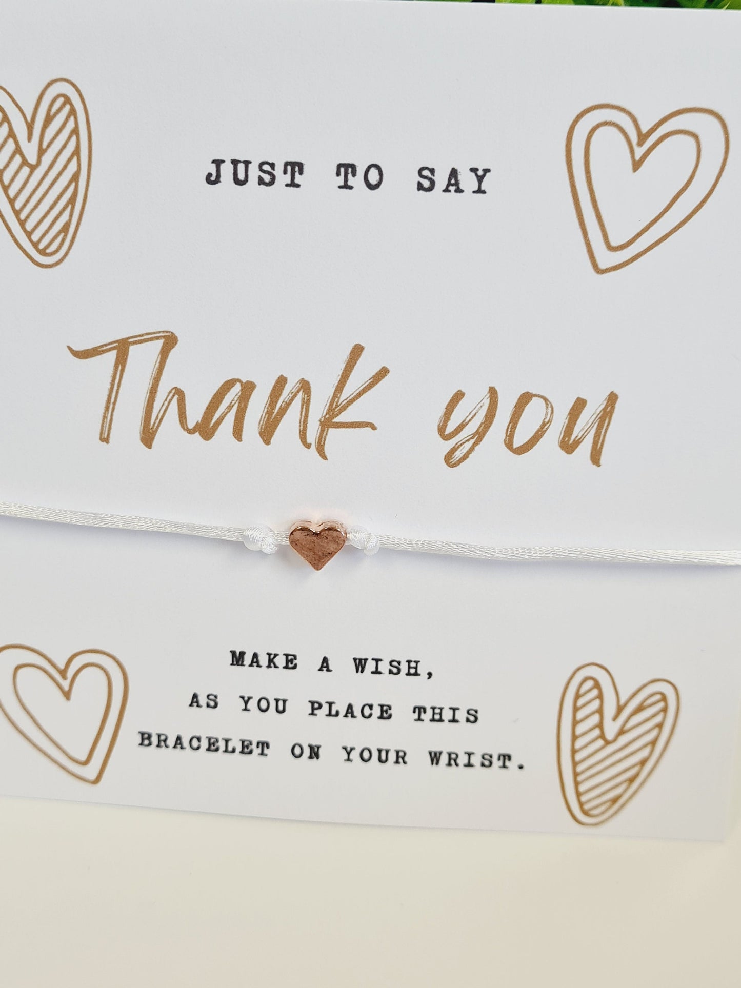 Thank you Wish Bracelets - Thank you gift - Birthday - Christmas - Gold Heart - Friendship Bracelets Teachers, Mentors, Team
