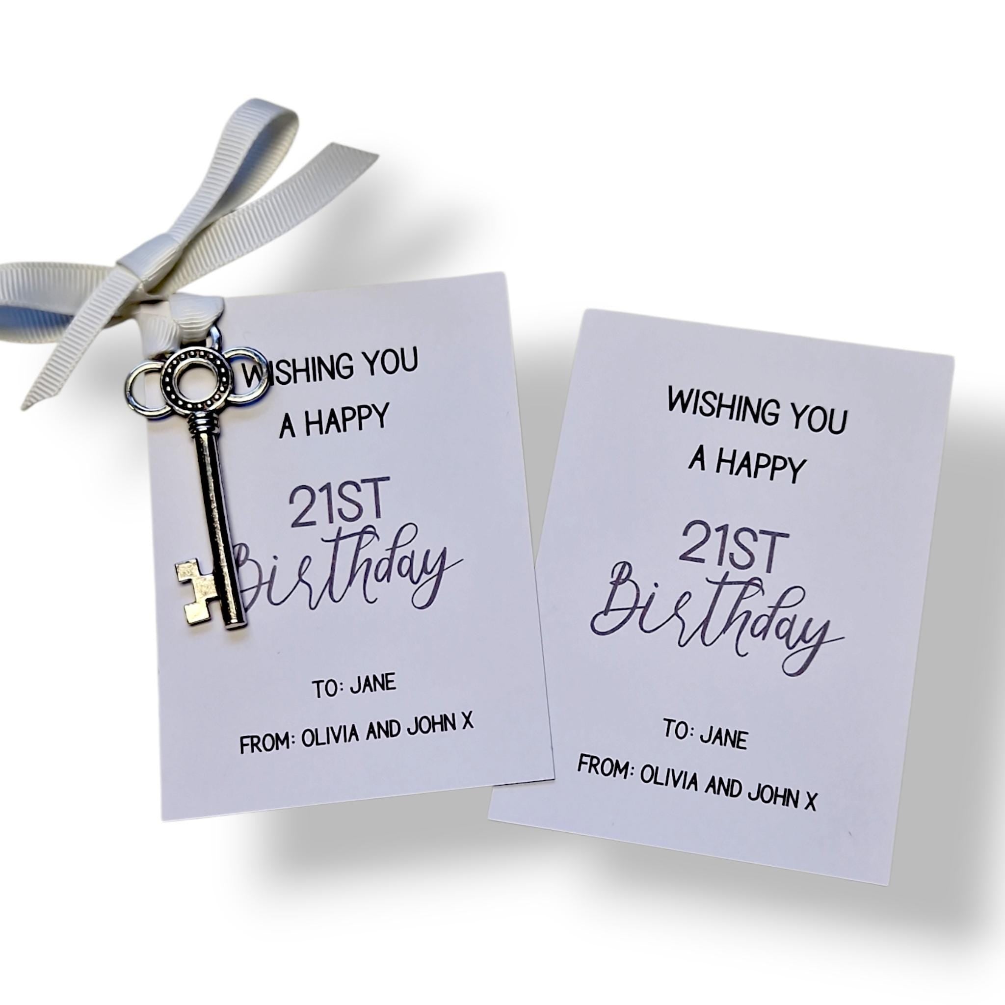 21st Birthday Turning 21 Gift – Keepsake Key for 21st Birthday, Meaningful Milestone Present