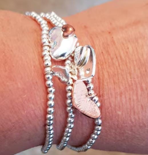 21st Birthday Personalised Silver Plated Charm Bracelet with Heart, 21, Twenty one