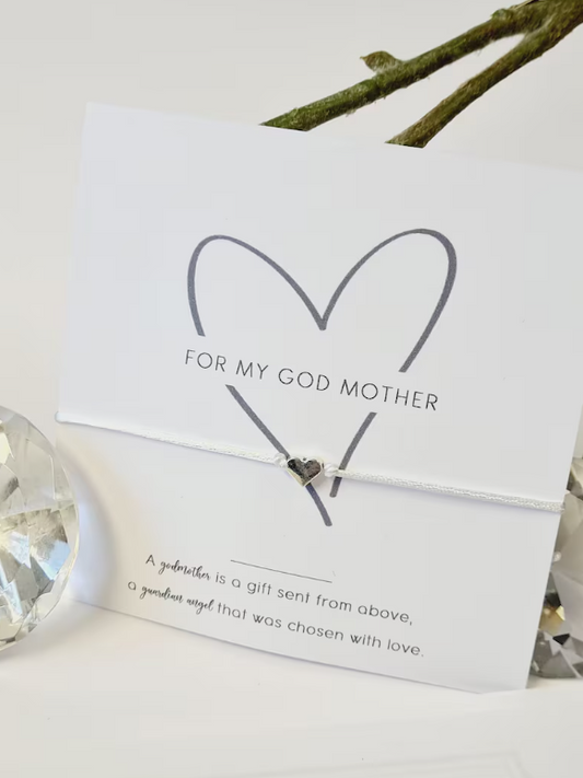 Godmother Wish Bracelet, Godmother Gift, Godmother Friendship Bracelet, Christening, Baptism, Naming Ceremony