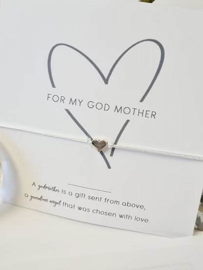 Godmother Wish Bracelet, Godmother Gift, Godmother Friendship Bracelet, Christening, Baptism, Naming Ceremony