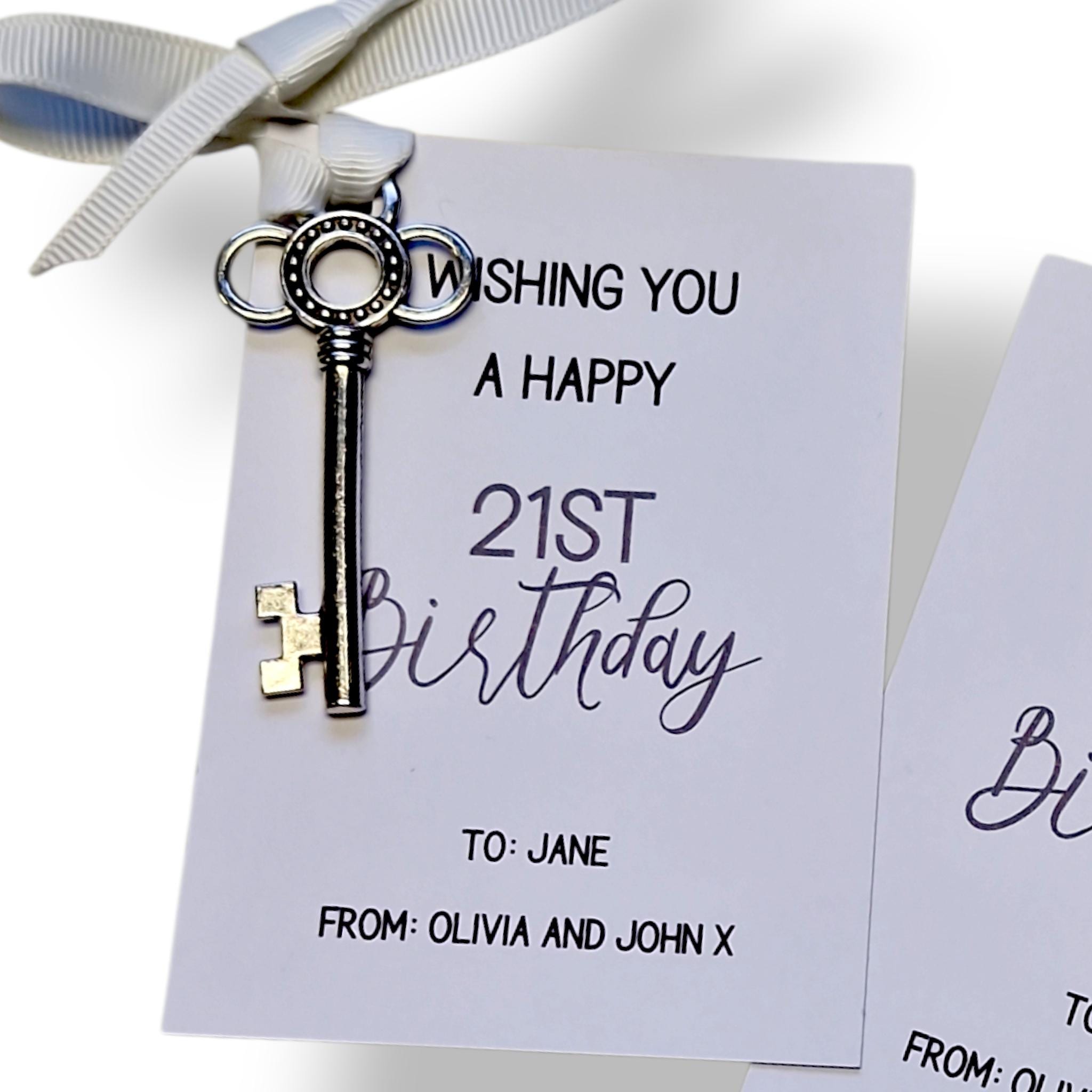 21st Birthday Turning 21 Gift – Keepsake Key for 21st Birthday, Meaningful Milestone Present