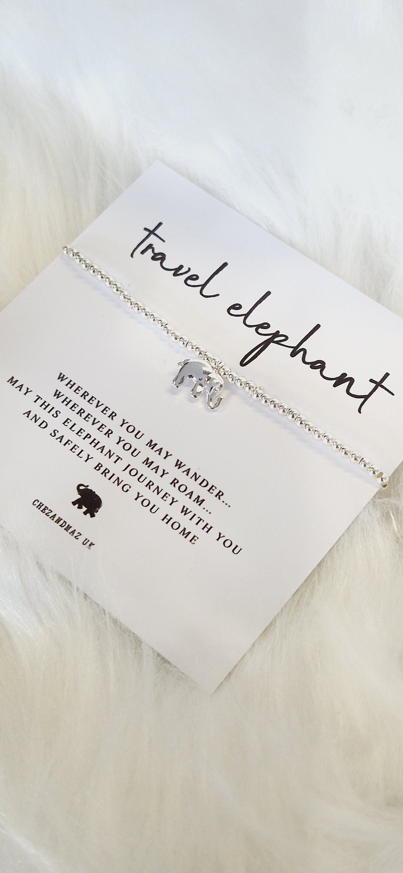 Travel Elephant Silver Plated Bracelet I Elephant Charm I Good Luck Charm I Travelling I Outdoors I Lucky Elephant LUCKY ELEPHANT Bracelet