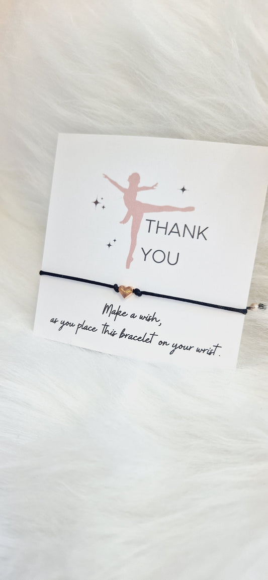 Dance Teacher - Thank you Wish Bracelets - Thank you gift - Birthday - Street  Dance - Friendship Bracelets  I Teachers I  Ballet