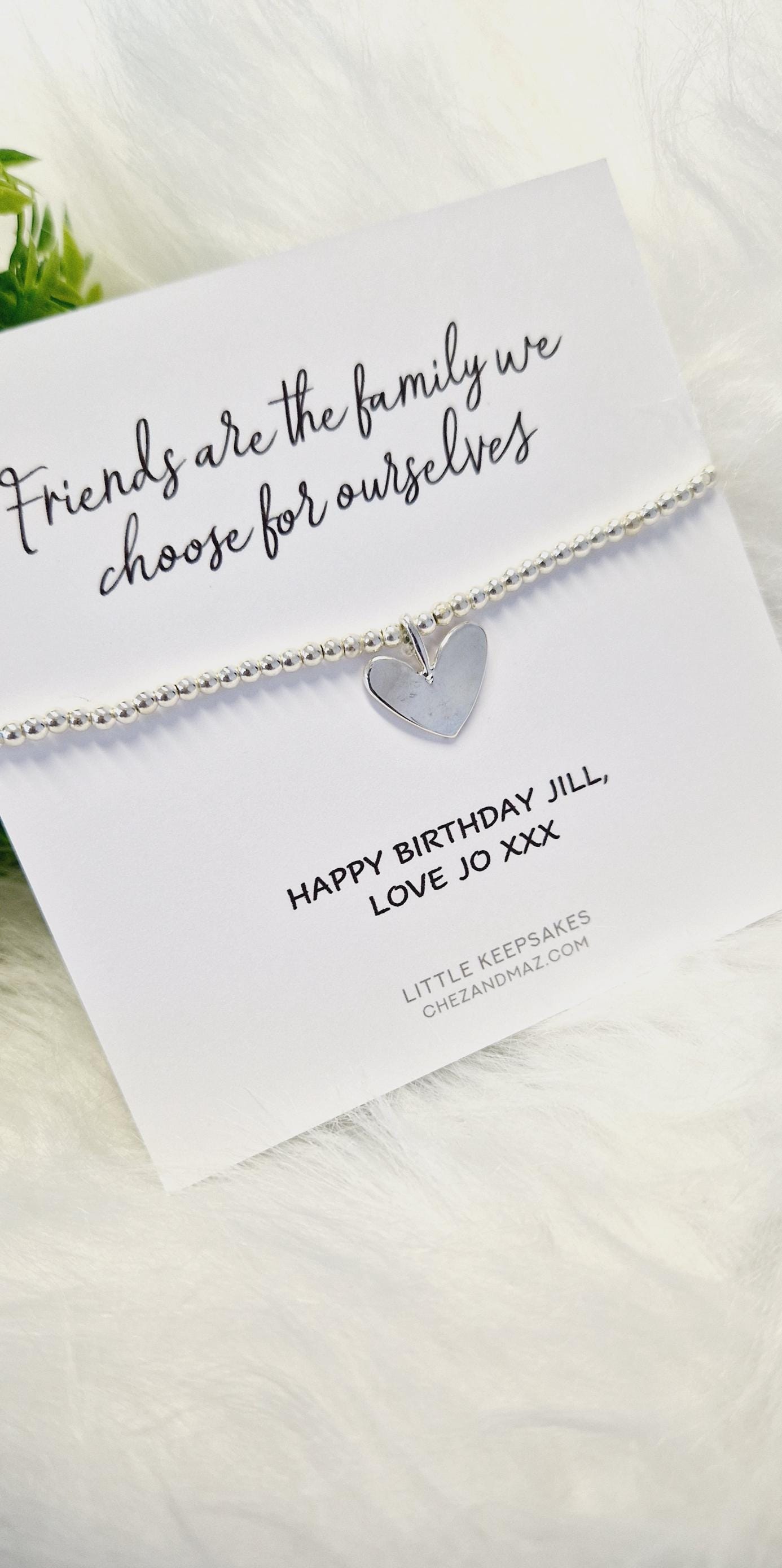 Friends are the family we choose for ourselves I Friendship Gift | Family | Silver Plated Bracelet | Best Friend Gift Birthday I  Charm JU6