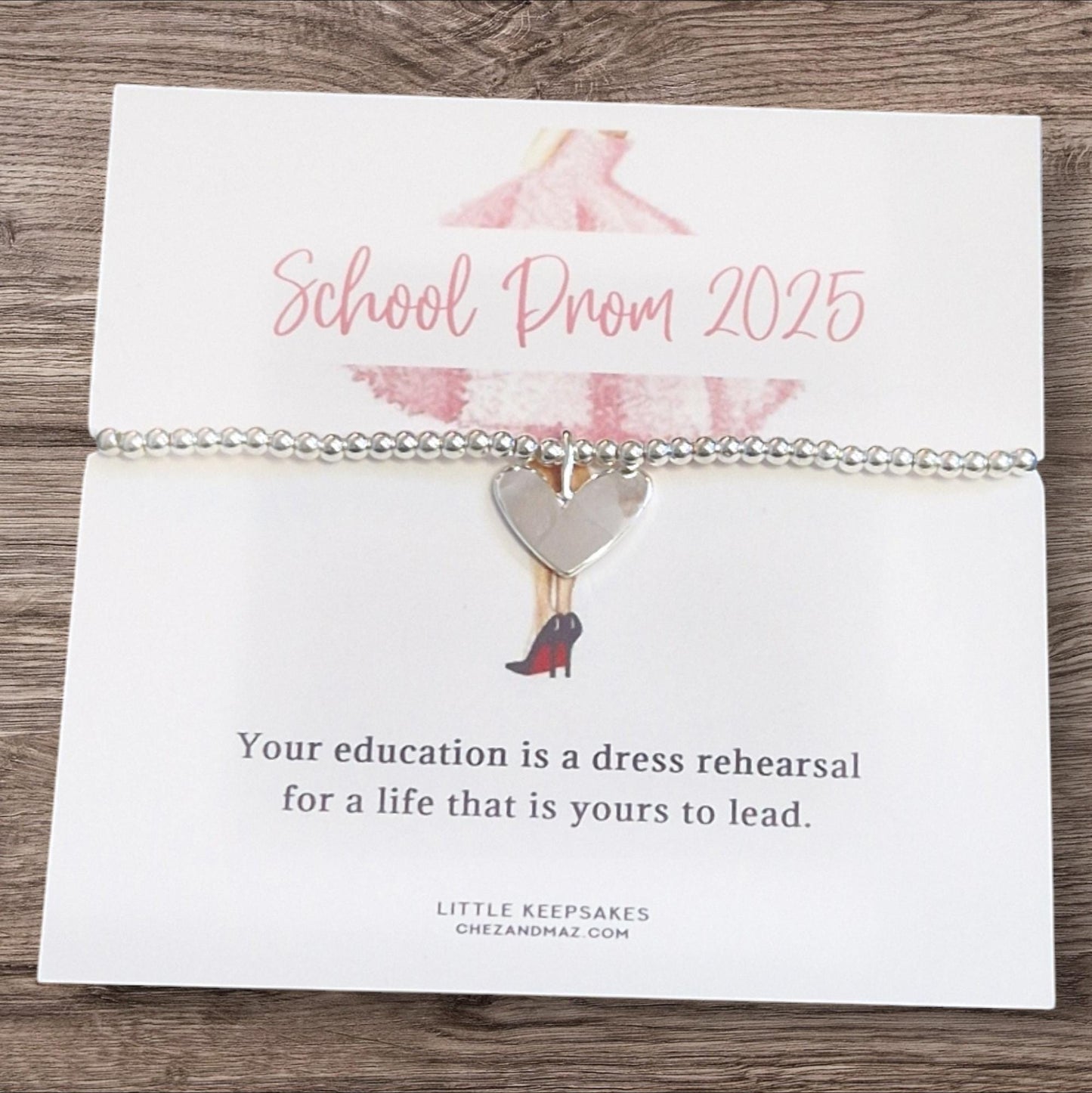 Prom Night Dress Design - School Prom 2025 - Charm Bracelet - School Leavers - Class of 2025 - School Leavers Gift - pm24
