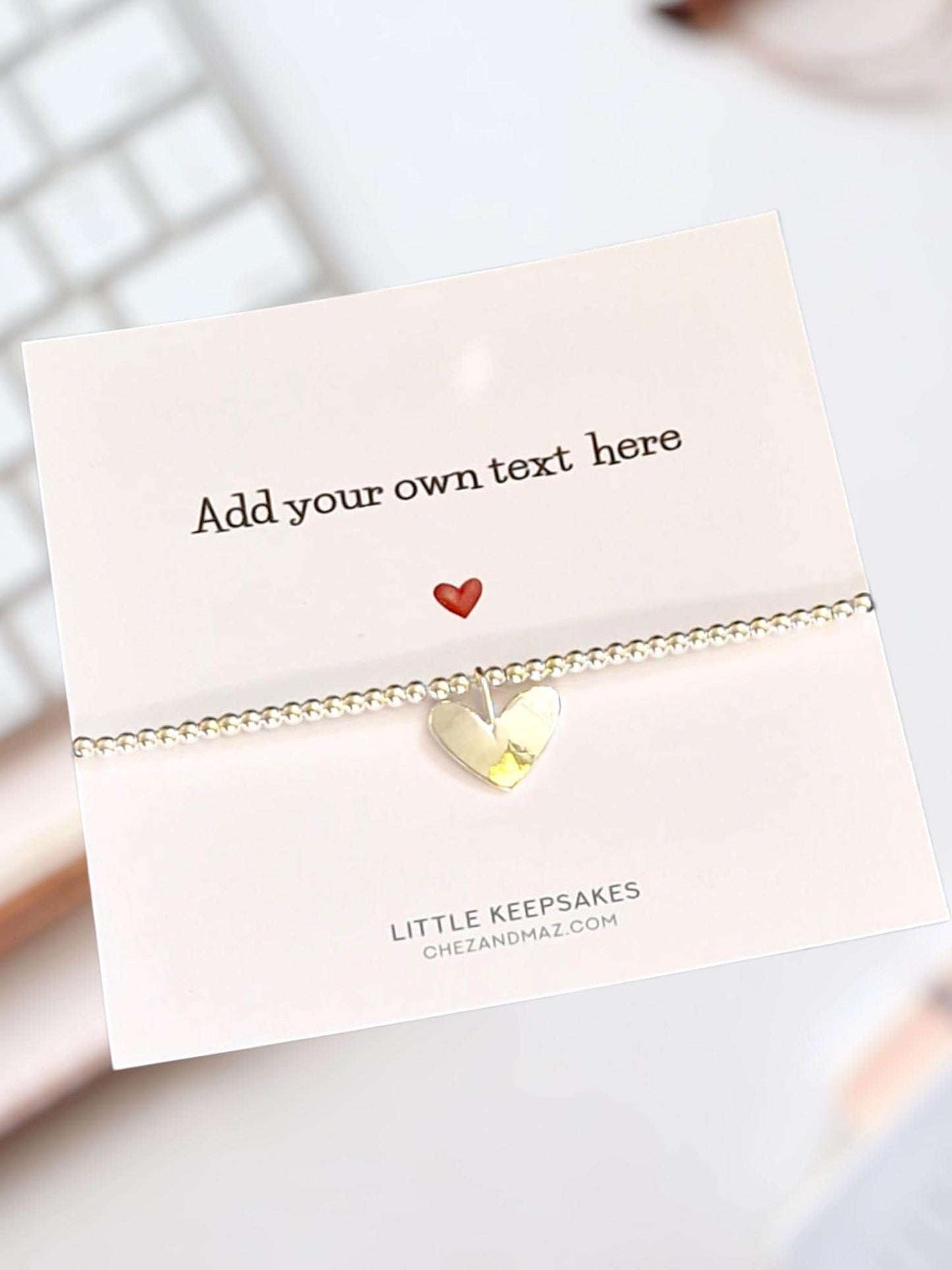 Personalised Card With Silver Plated Bracelet, Custom Greeting Card For Friend, Personalised Birthday GIft, Custom Cards, Personalised Gift