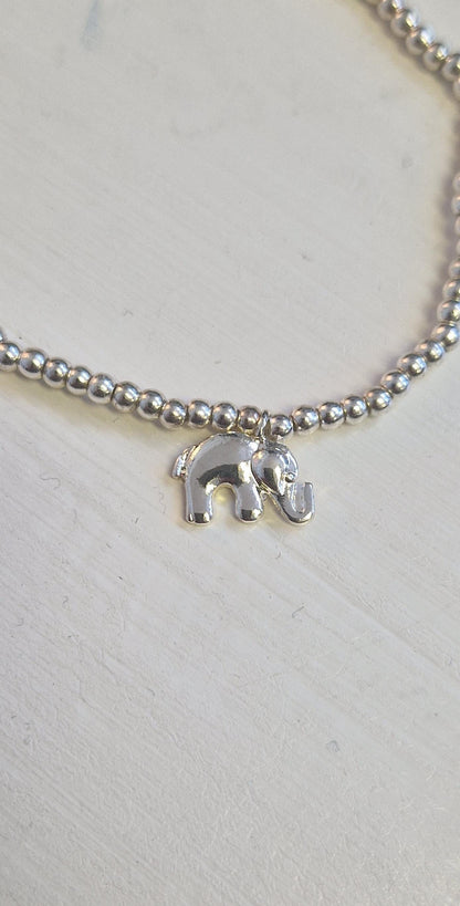 Lucky Elephant Silver Plated Bracelet Personalised I Elephant Charm I Good Luck Charm I  Elephant Lover I Friendship I Strength I CC99