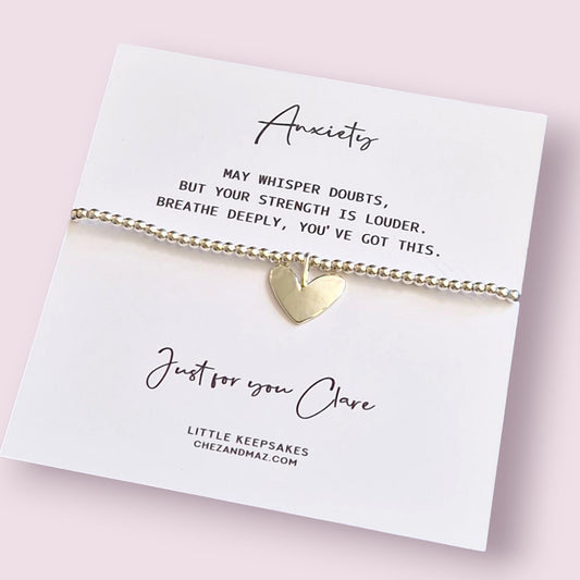 Silver Plated Anxiety Relief Bracelet | Calming Jewellery | Stress-Relief Gift | Mindfulness Bracelet | Uplifting Keepsake I You've got this