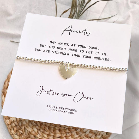 Silver Plated Anxiety Relief Bracelet | Calming Jewellery | Stress-Relief  | Mindfulness Bracelet | Uplifting Keepsake I Knock at your door