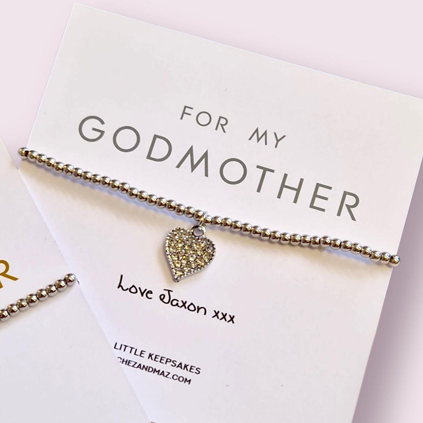 For My Godmother Bracelet, Personalised Godmother Gift | Custom Jewellery | Thank You Godmother Bracelet | Meaningful Keepsake I Christening