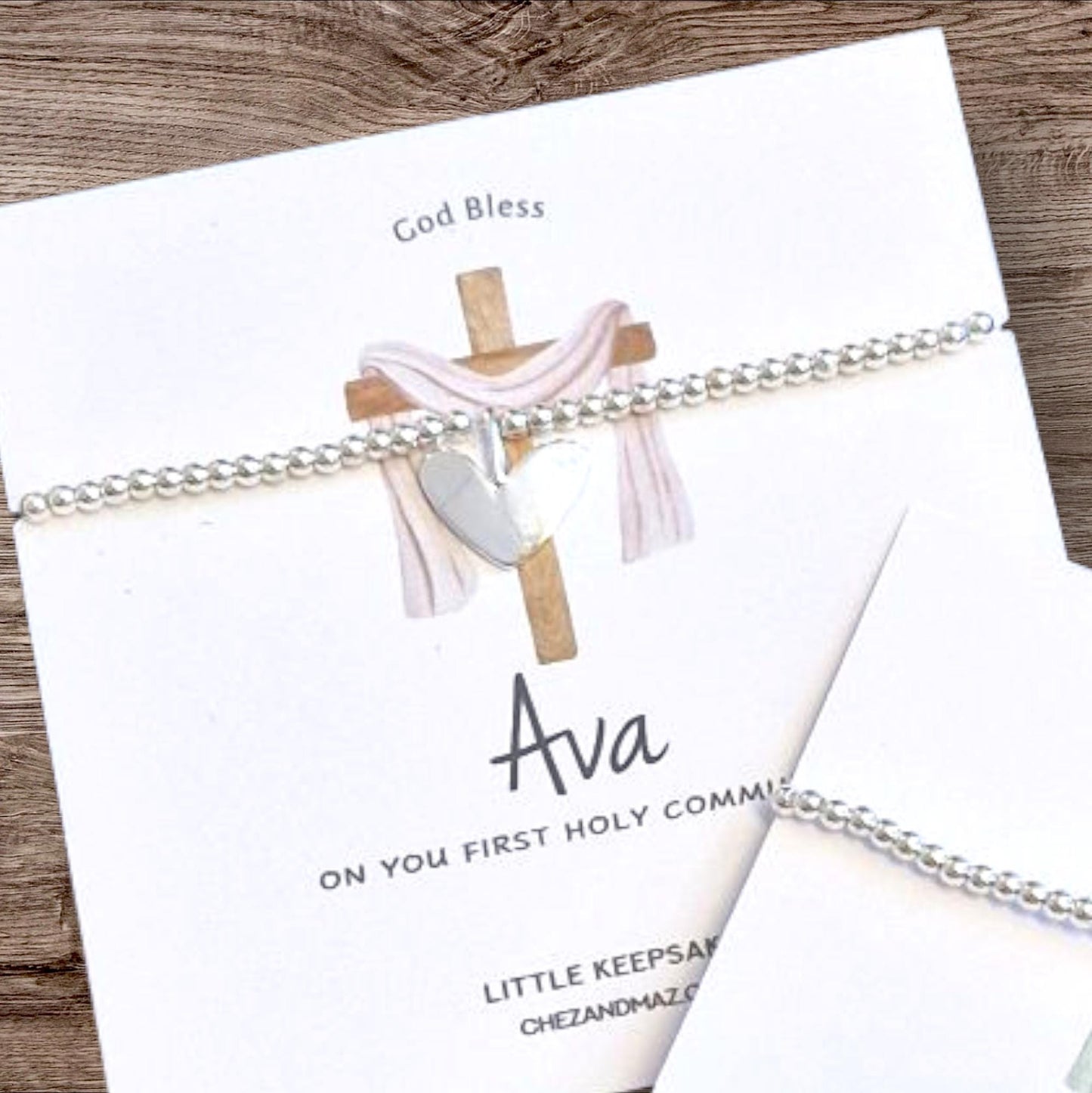 First Holy Communion Gift I Bracelet I Silver Plated I Personalised Gift for Communion I Gift for 1st Communion I Baptism I God Bless