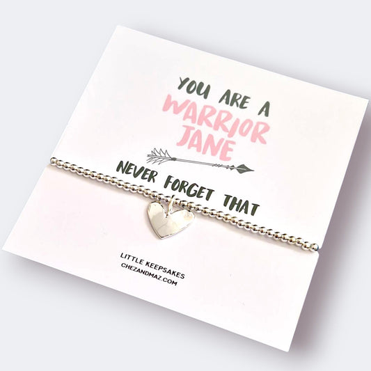 You're a Warrior Bracelet, Never Forget, Supportive Gift Women, Cancer Support jewellery Strength, Encouragement Fighter, Personalised |war1
