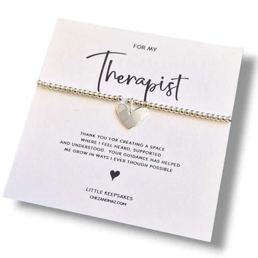 Therapist Gift | Silver Bracelet for Mental Health Professionals | Inspirational Jewellery counsellor | Thoughtful Gift for Therapists