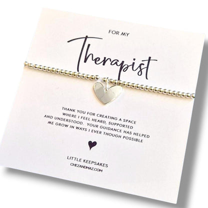 Therapist Gift | Silver Bracelet for Mental Health Professionals | Inspirational Jewellery counsellor | Thoughtful Gift for Therapists