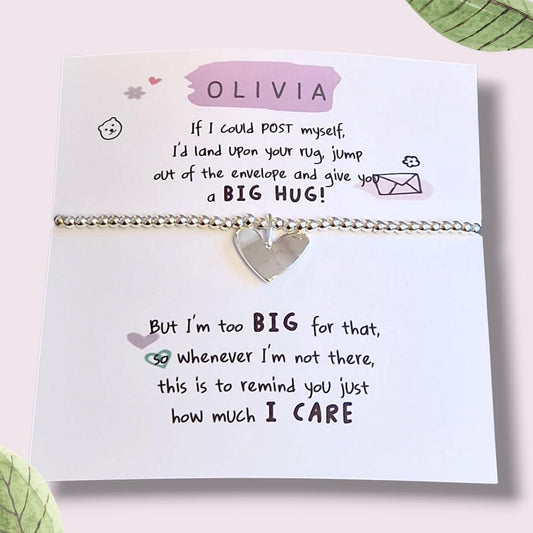 Personalised Hug I Personalised Silver-Plated Bracelet | Friend | Thoughtful Gift  | Unique Keepsake | Positive Friendship Gift | new3