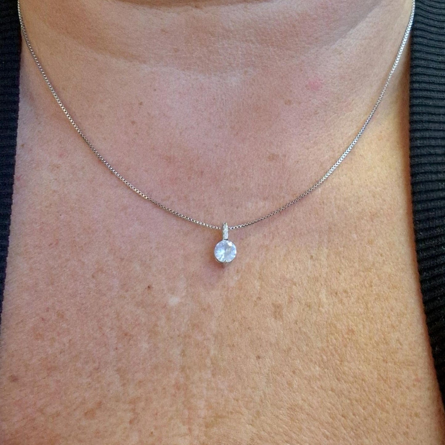 Merry Christmas Silver 925 Cubic Zircon Necklace – Gift Boxed with Personalised Card – Holiday Jewelry Gift for Her - 18" Chain