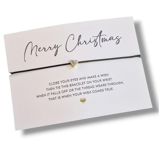 Christmas Wish 2025 - Classy Elegant- Festive Words Bracelets and Backing Card - Christmas Gift -Charm - Charm Bracelet - hn900