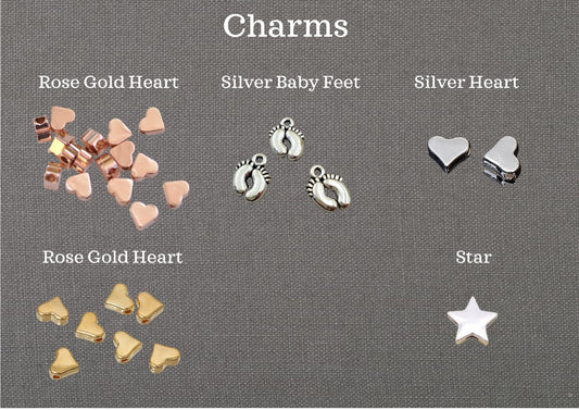 Oh Baby - Personalised Baby Shower Wish Bracelet, Mummy to Be, Charm String Bracelet, Personalised Gift - Gender Neutral KB7