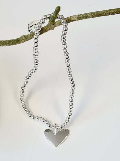 Happy 21st Birthday - 21 -Twenty One - Silver plated charm bracelet & silver heart charm- Rg21