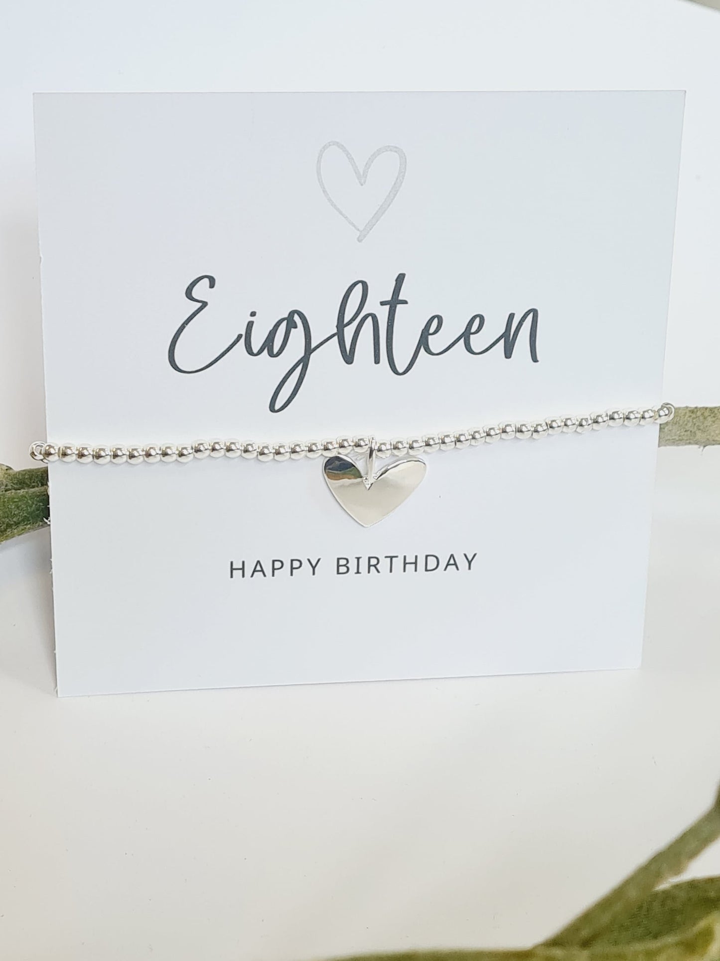 Eighteen happy birthday silver plated heart charm bracelet, 18th birthday bracelet, 18th birthday gift, happy 18th birthday gift E4